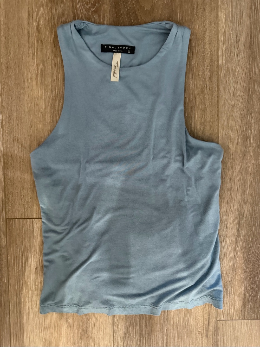 Final Touch Women's Sky Blue Racer Tank